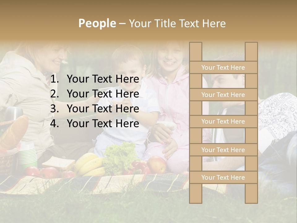 Parent Daughter Eat PowerPoint Template