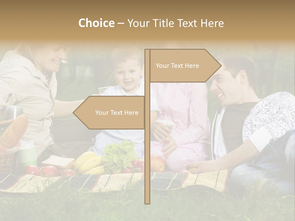 Parent Daughter Eat PowerPoint Template