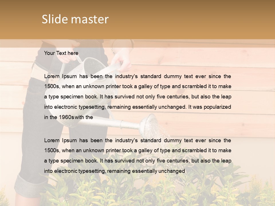 Blond Green Alone PowerPoint Template