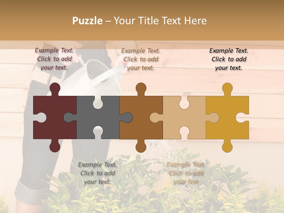 Blond Green Alone PowerPoint Template