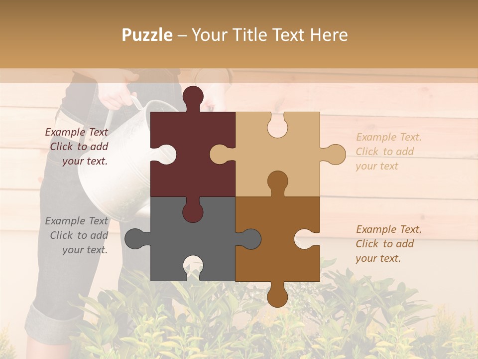Blond Green Alone PowerPoint Template
