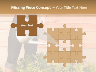Blond Green Alone PowerPoint Template