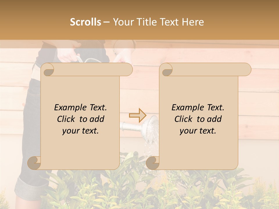 Blond Green Alone PowerPoint Template