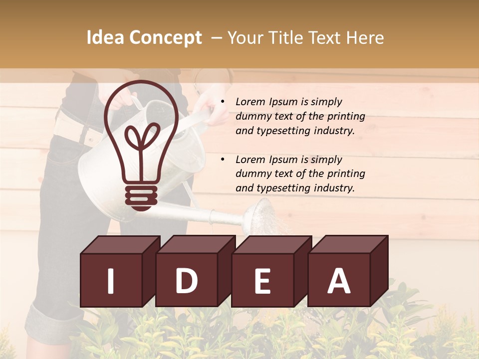 Blond Green Alone PowerPoint Template