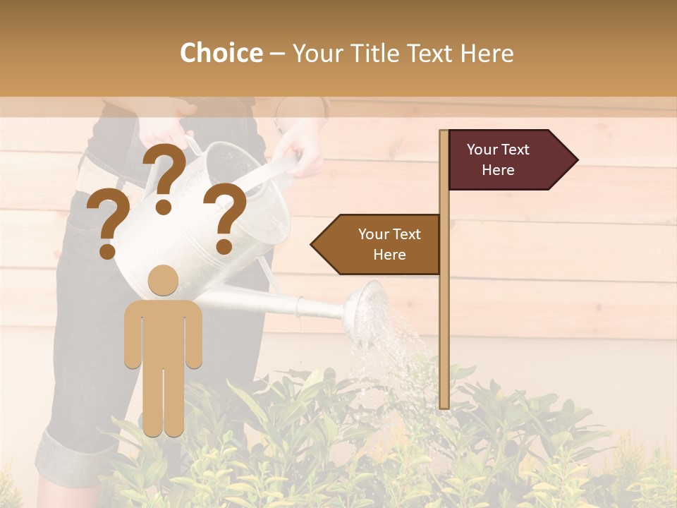Blond Green Alone PowerPoint Template