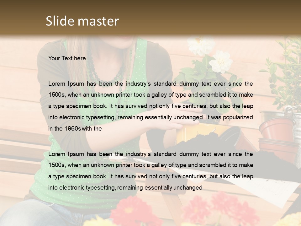 Garden Happiness Alone PowerPoint Template