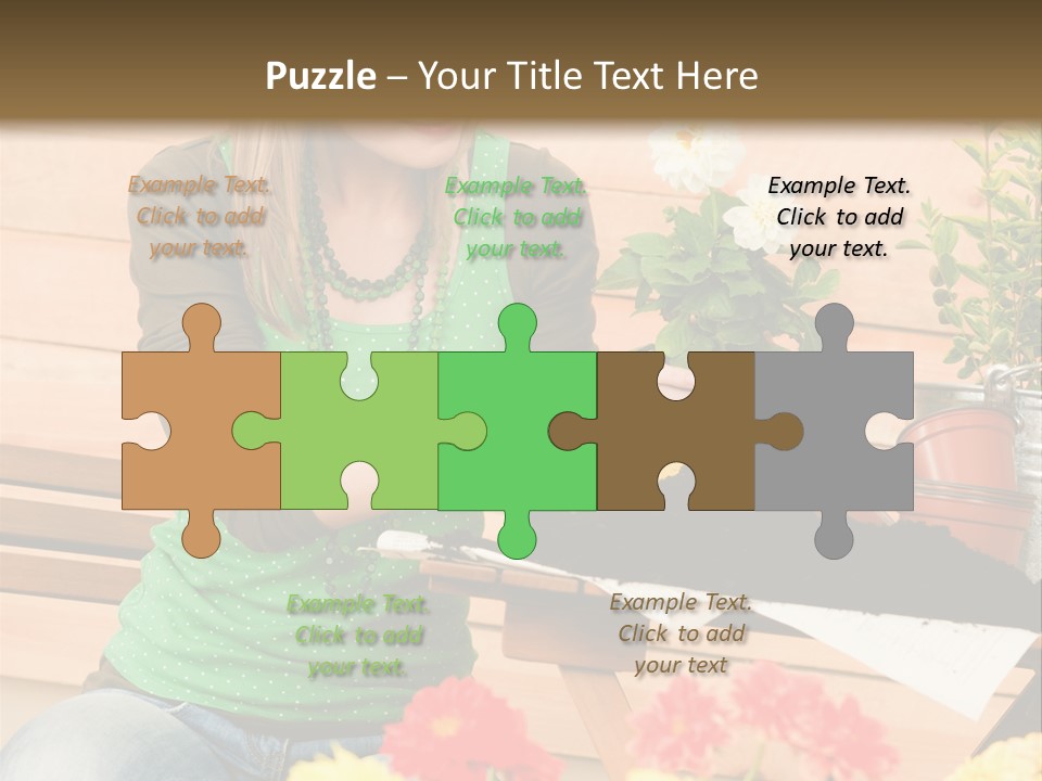 Garden Happiness Alone PowerPoint Template