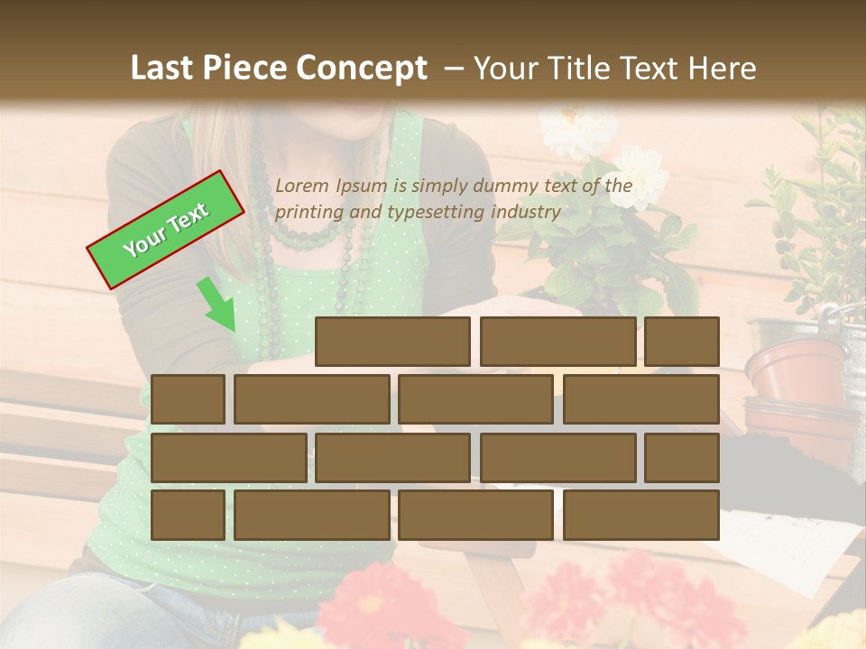 Garden Happiness Alone PowerPoint Template