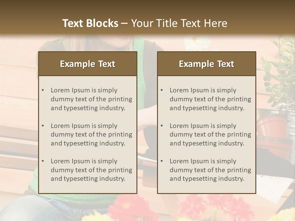 Garden Happiness Alone PowerPoint Template