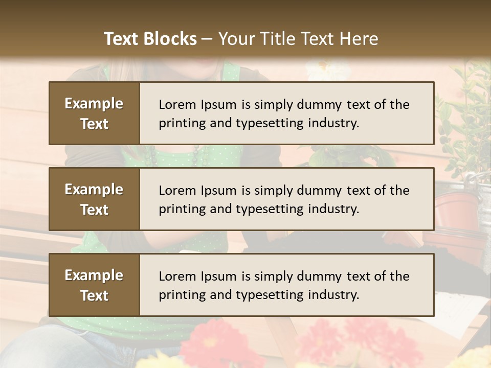 Garden Happiness Alone PowerPoint Template