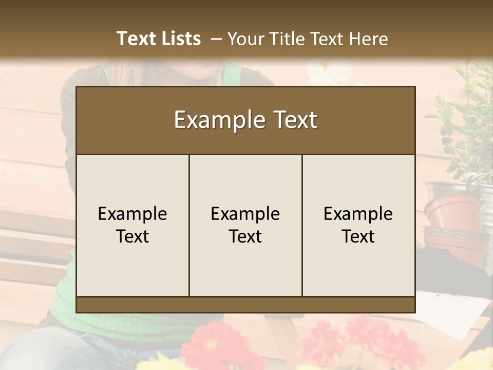 Garden Happiness Alone PowerPoint Template