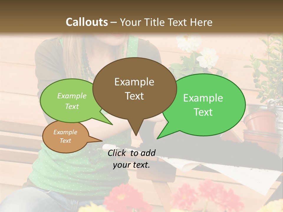 Garden Happiness Alone PowerPoint Template