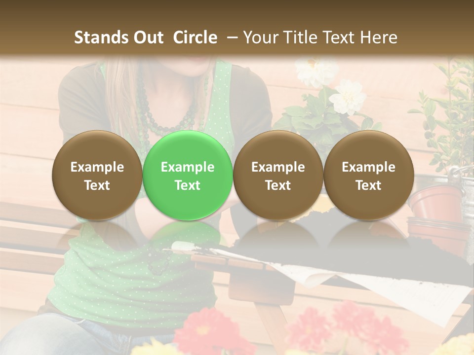 Garden Happiness Alone PowerPoint Template