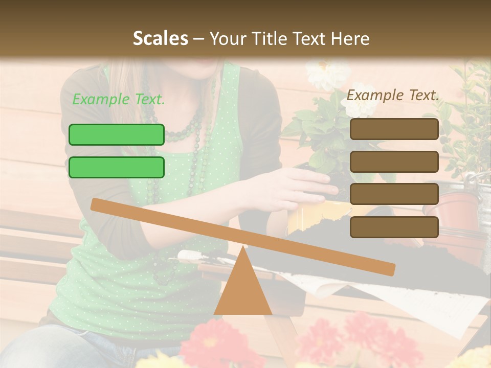 Garden Happiness Alone PowerPoint Template
