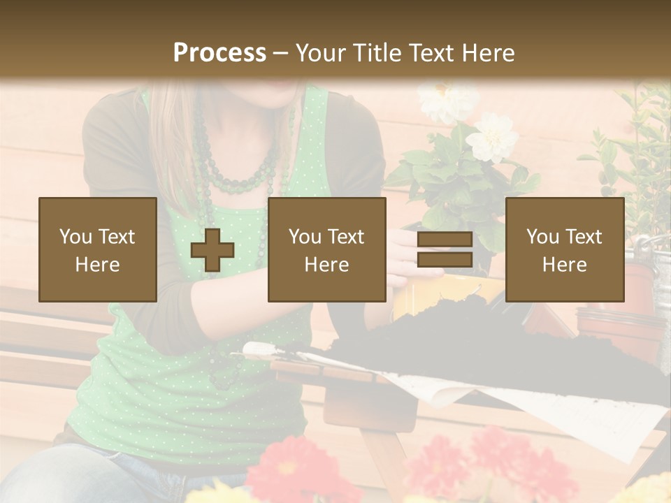 Garden Happiness Alone PowerPoint Template