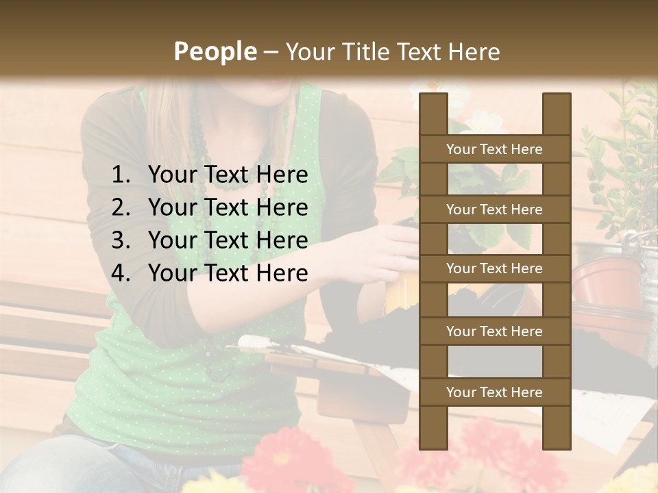Garden Happiness Alone PowerPoint Template
