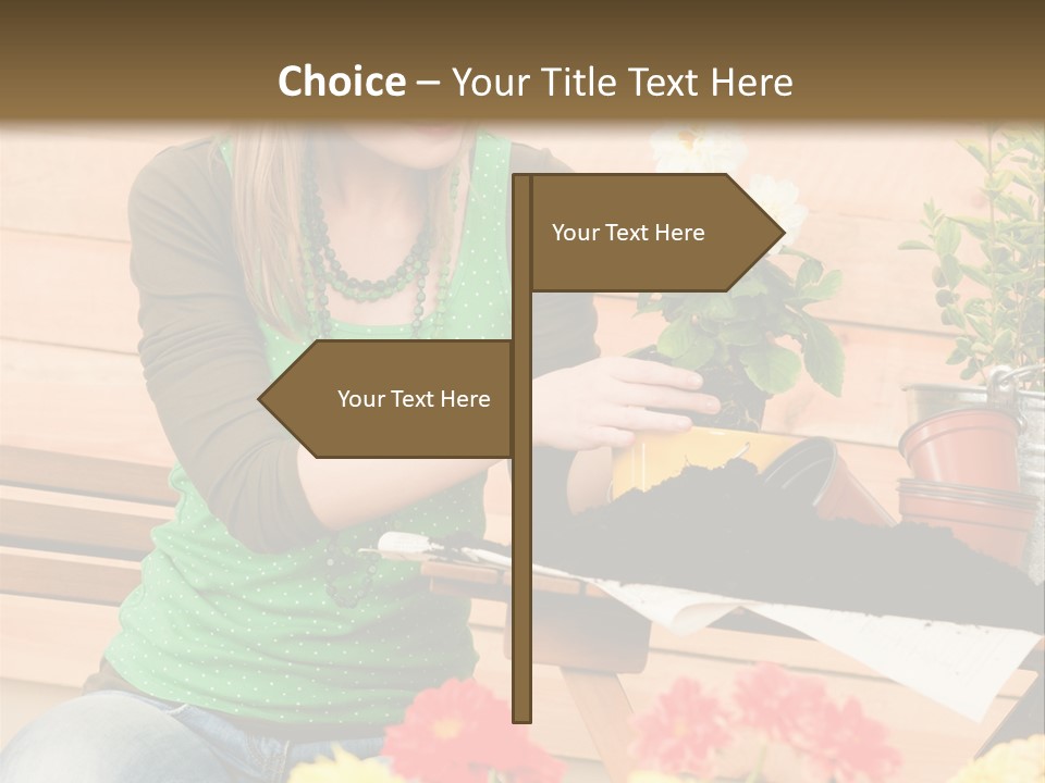 Garden Happiness Alone PowerPoint Template