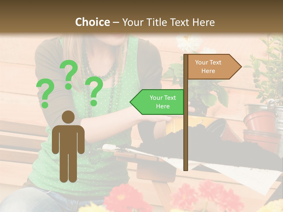 Garden Happiness Alone PowerPoint Template