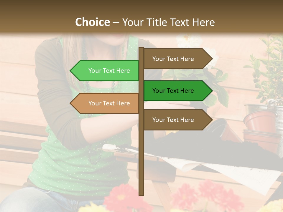 Garden Happiness Alone PowerPoint Template