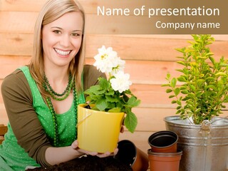 Green Smiling Happiness PowerPoint Template