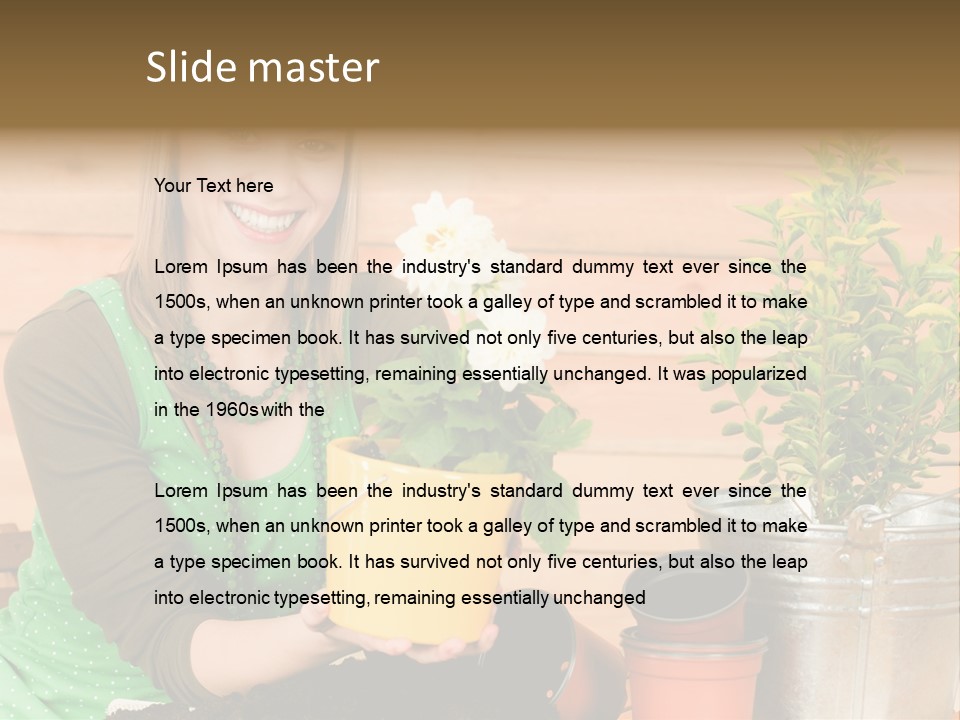 Green Smiling Happiness PowerPoint Template