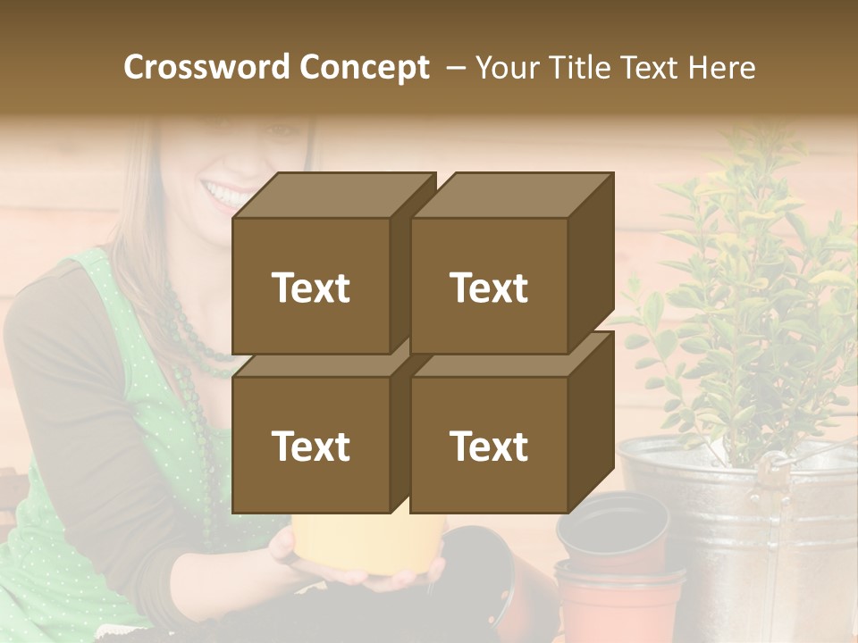Green Smiling Happiness PowerPoint Template