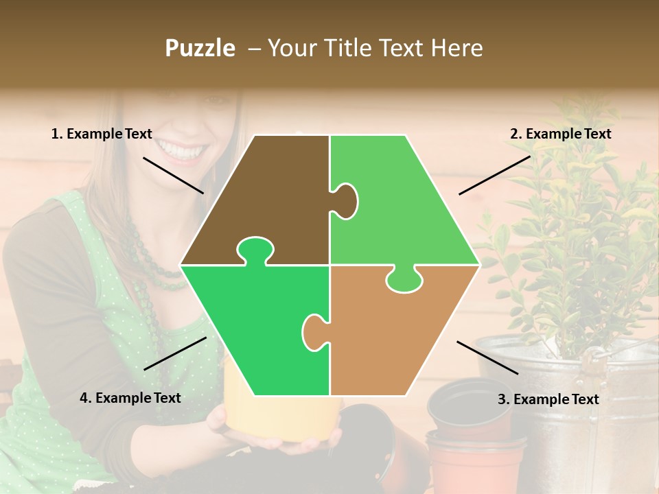 Green Smiling Happiness PowerPoint Template