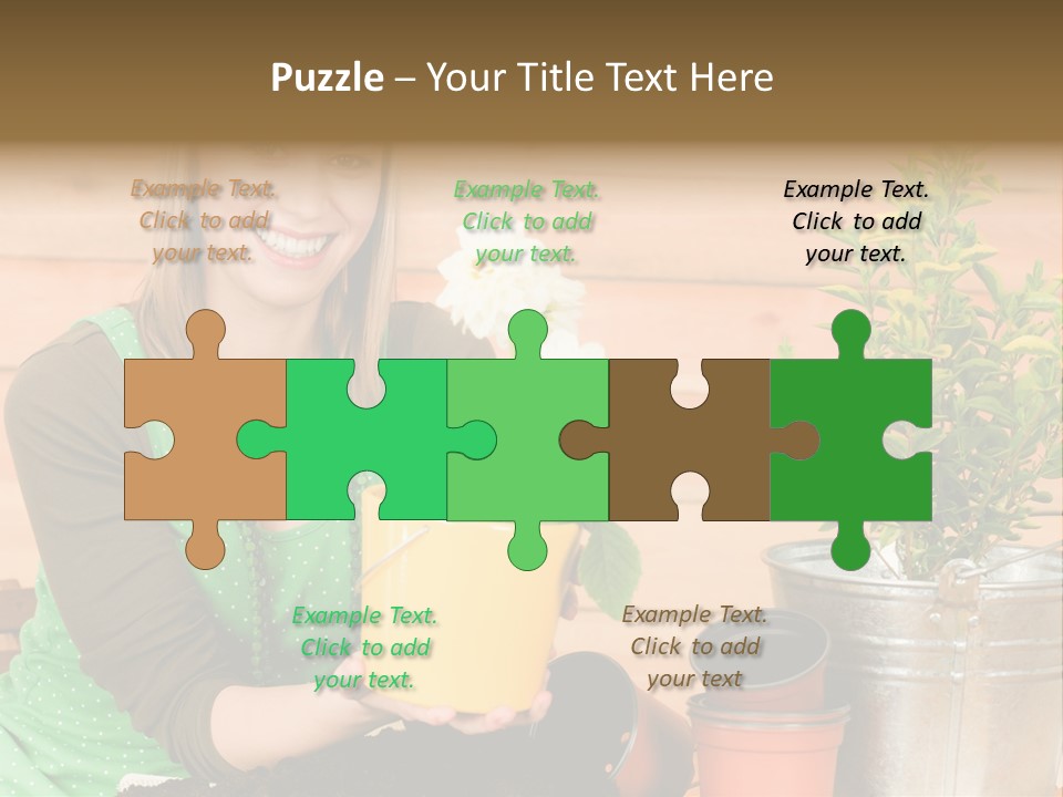 Green Smiling Happiness PowerPoint Template