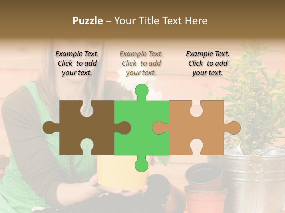 Green Smiling Happiness PowerPoint Template