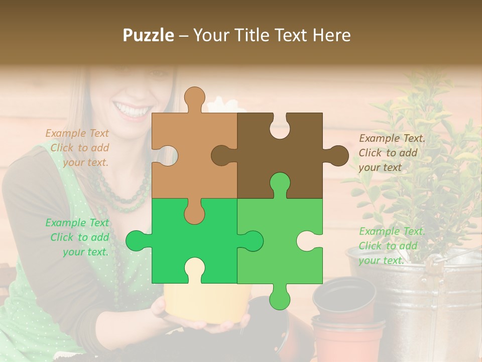 Green Smiling Happiness PowerPoint Template