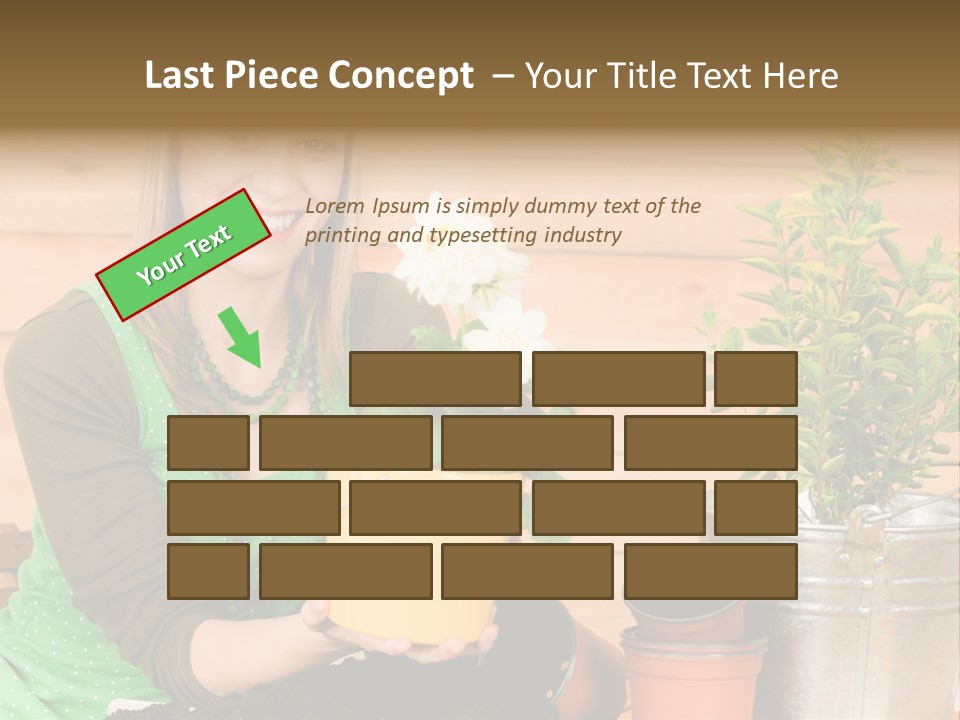 Green Smiling Happiness PowerPoint Template