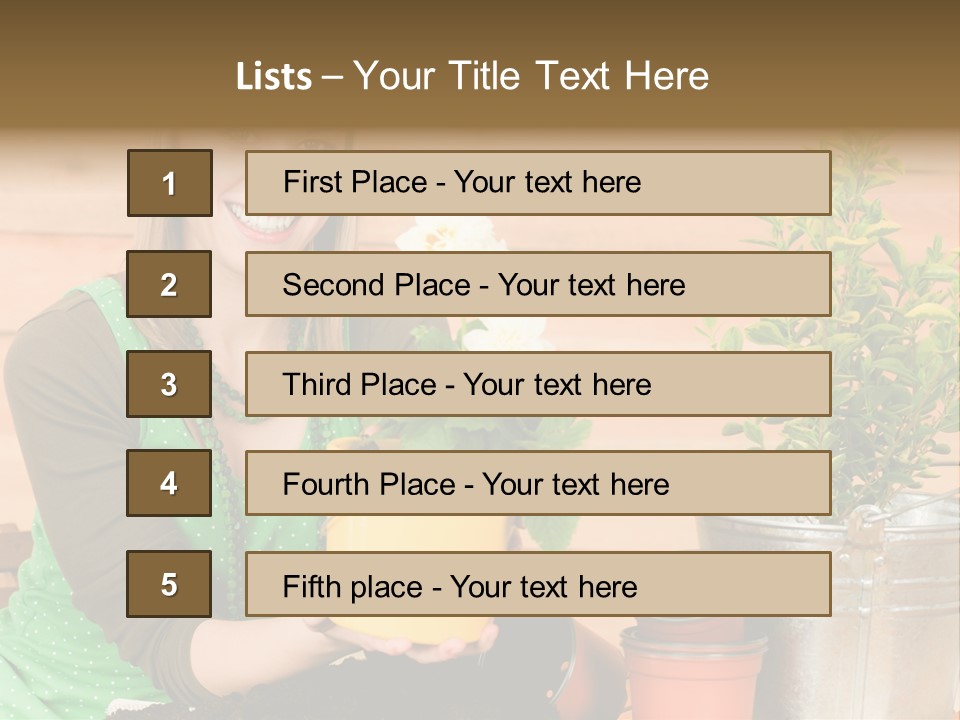 Green Smiling Happiness PowerPoint Template