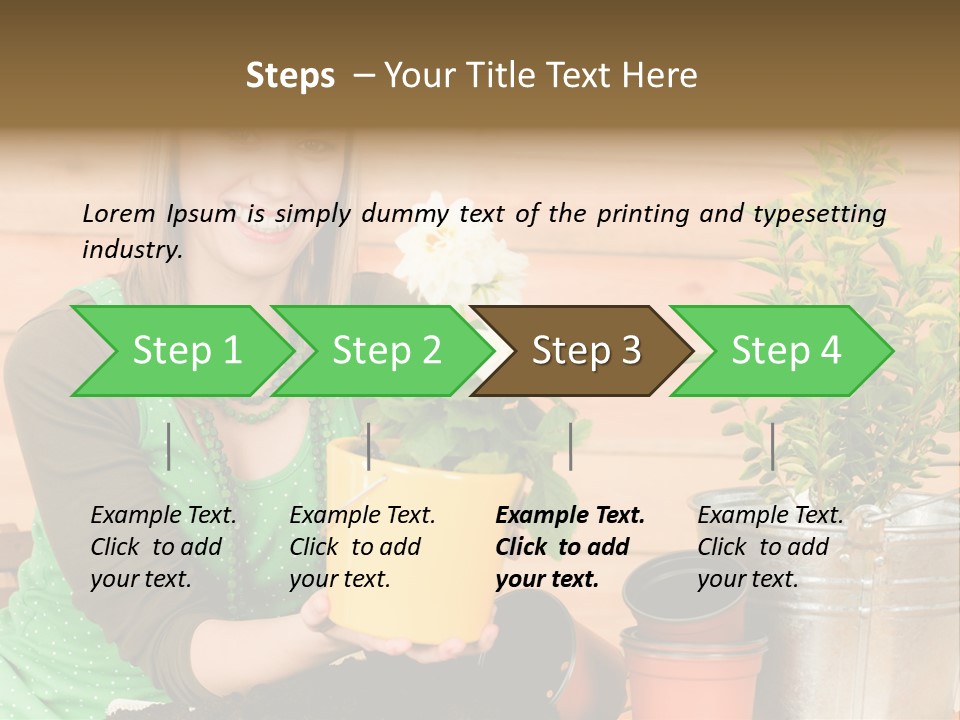 Green Smiling Happiness PowerPoint Template