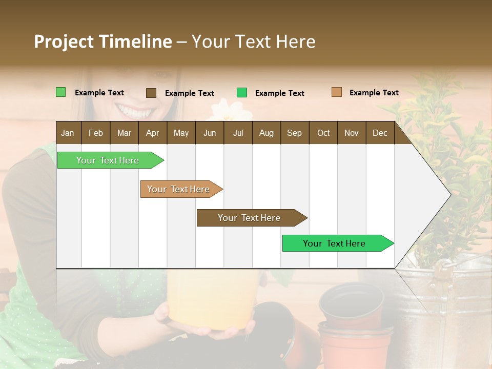 Green Smiling Happiness PowerPoint Template