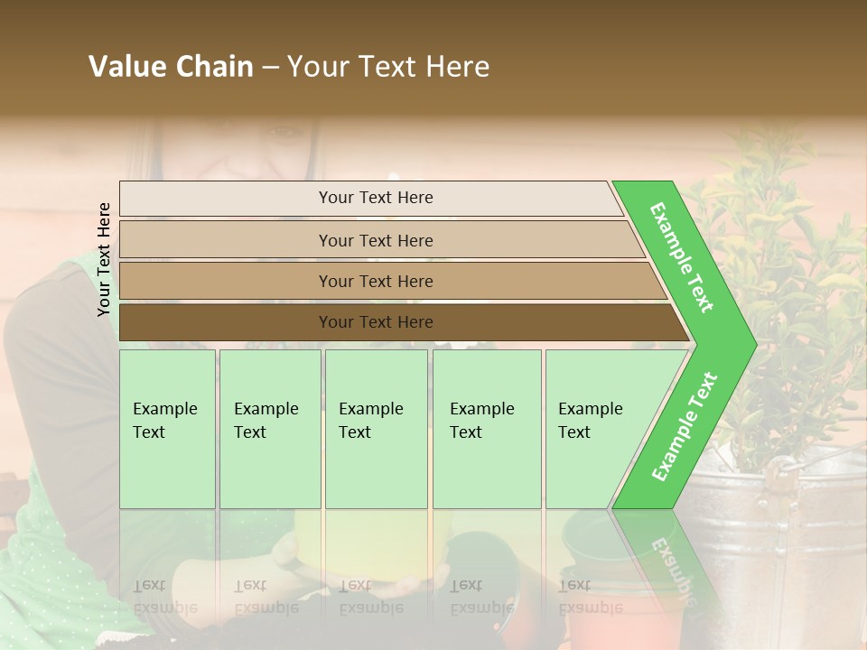 Green Smiling Happiness PowerPoint Template