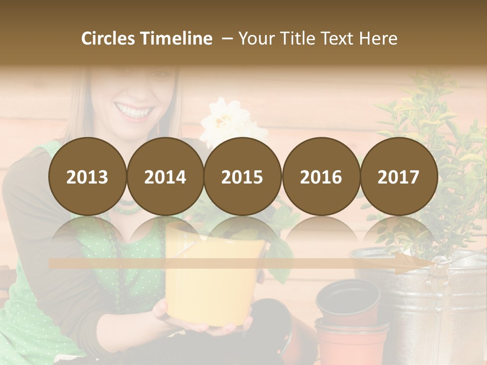 Green Smiling Happiness PowerPoint Template