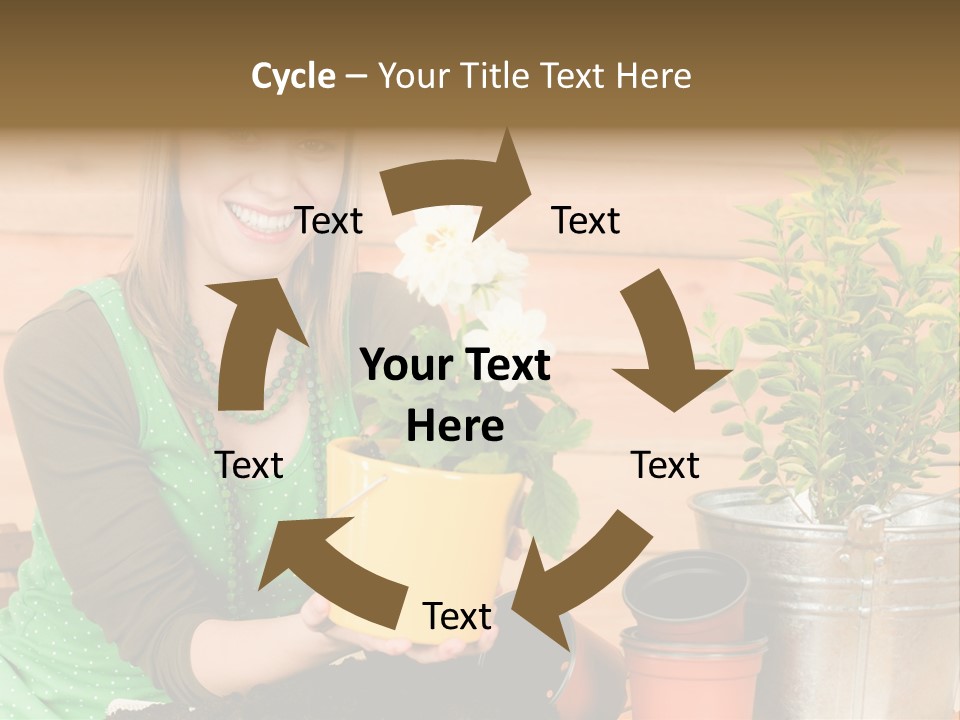 Green Smiling Happiness PowerPoint Template