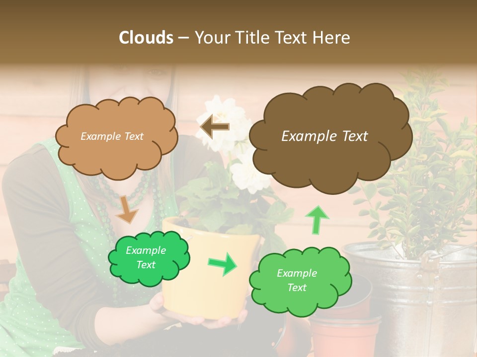Green Smiling Happiness PowerPoint Template