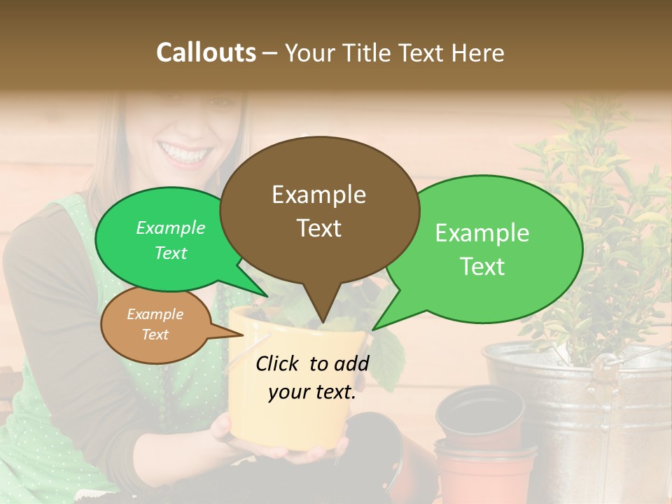 Green Smiling Happiness PowerPoint Template