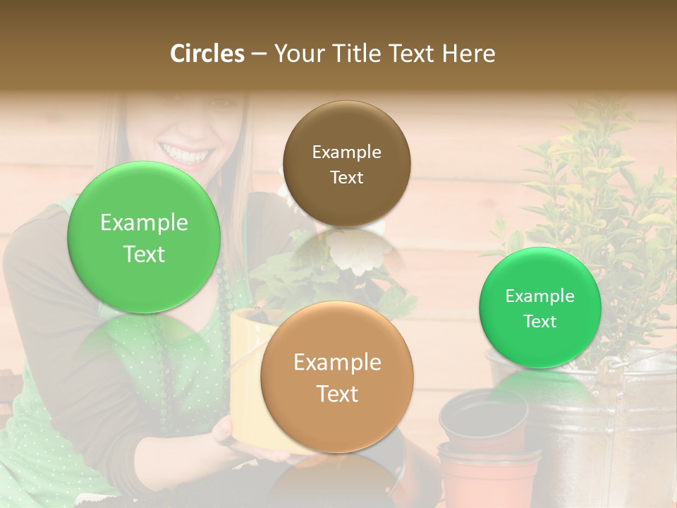 Green Smiling Happiness PowerPoint Template