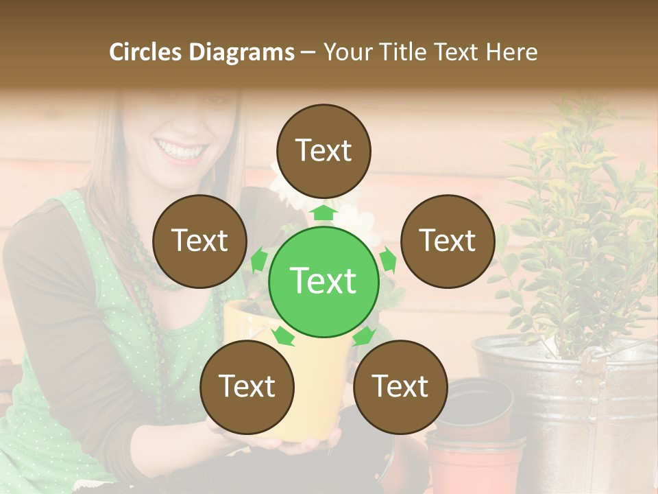 Green Smiling Happiness PowerPoint Template