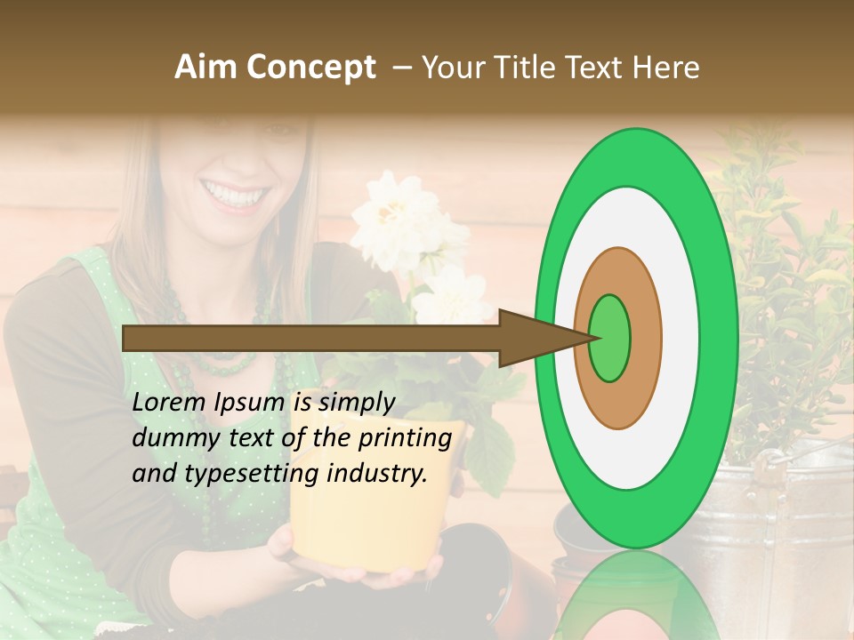 Green Smiling Happiness PowerPoint Template
