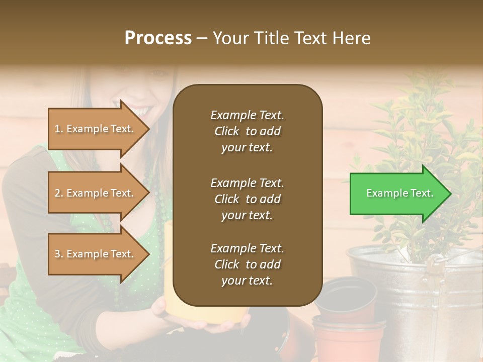 Green Smiling Happiness PowerPoint Template