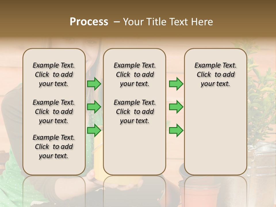 Green Smiling Happiness PowerPoint Template