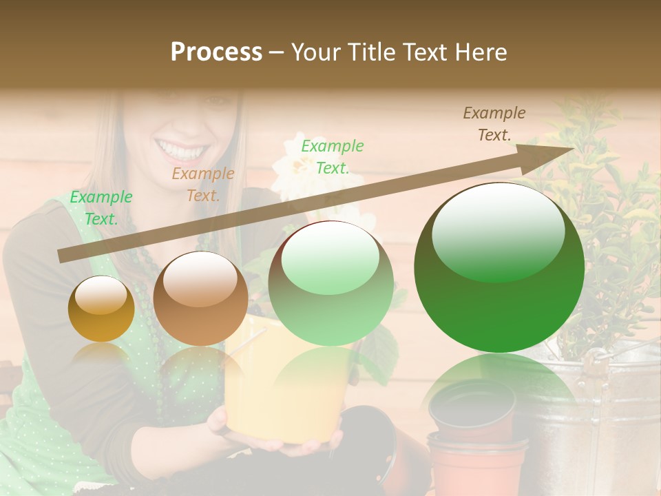 Green Smiling Happiness PowerPoint Template