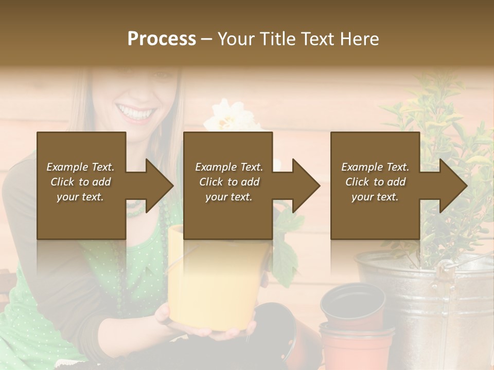 Green Smiling Happiness PowerPoint Template