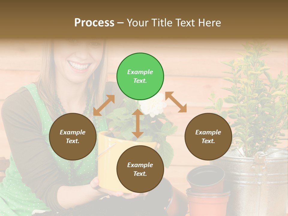 Green Smiling Happiness PowerPoint Template