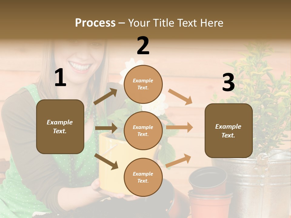 Green Smiling Happiness PowerPoint Template