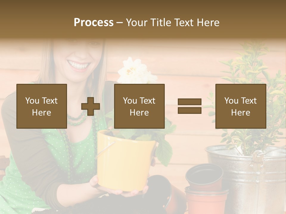 Green Smiling Happiness PowerPoint Template