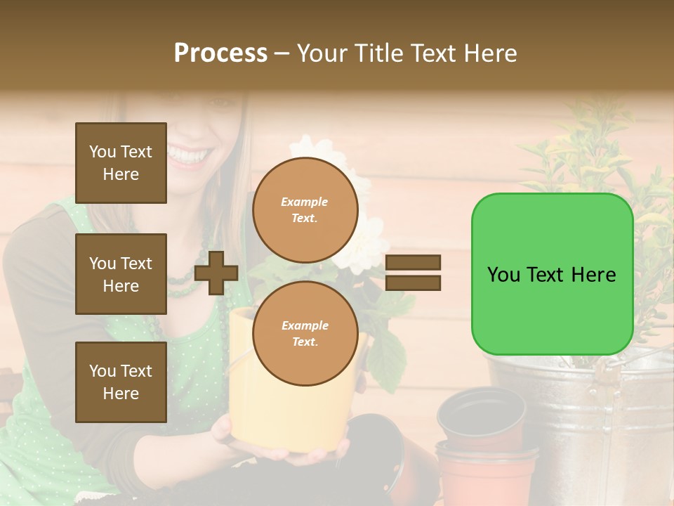 Green Smiling Happiness PowerPoint Template